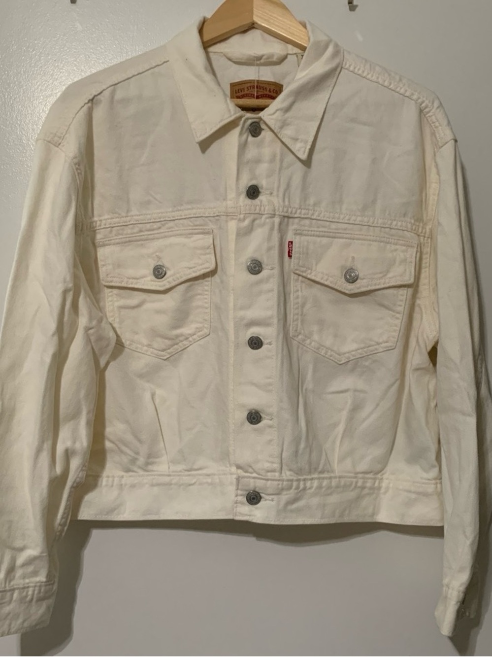 Levi's Cream Denim Trucker Jacket
